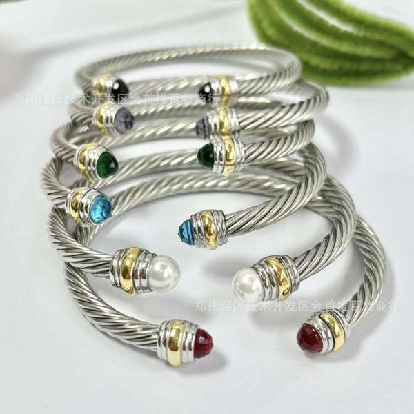 

Classic Designer DY Bracelet Jewelry Luxury Fashion jewelry Popular 5MM Bracelets Twisted Thread Open Handpiece DY Jewelry Christmas gift necklaces men and women