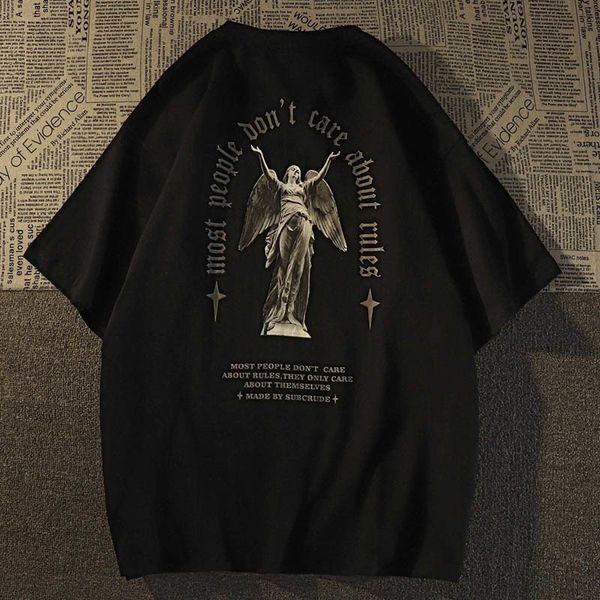 men's tshirts summer pure cotton american retro shortsleeved tshirt men's loose european and halfsleeved shirt 230411, White;black
men's tshirts summer pure cotton american retro shortsleeved tshirt men's loose european and halfsleeved shirt 230411, White;black