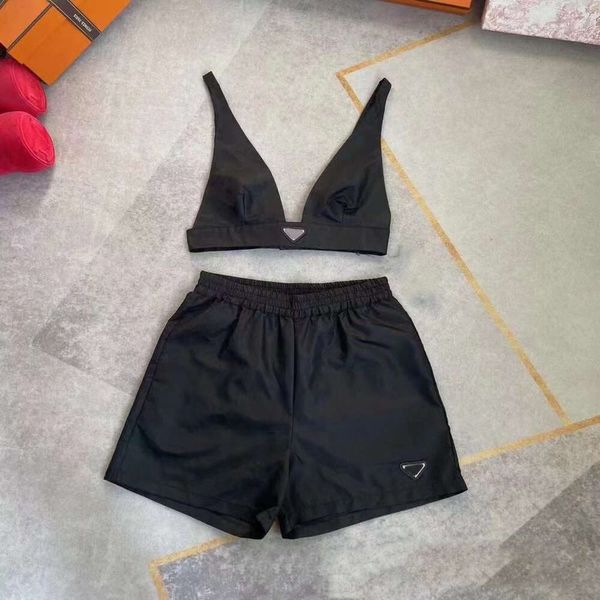 Sports Bra Vest Set Fashion Casual Home 23 Summer New Elastic Waist Top Shorts Two Piece Set Fashion, Black
Sports Bra Vest Set Fashion Casual Home 23 Summer New Elastic Waist Top Shorts Two Piece Set Fashion, Black