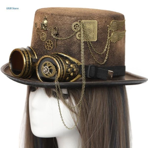 stingy brim hats steampunk hat for men with goggles gay jazz hat bowler hat gay hat gay party costume carnival nightclub 230411, Blue;gray
stingy brim hats steampunk hat for men with goggles gay jazz hat bowler hat gay hat gay party costume carnival nightclub 230411, Blue;gray