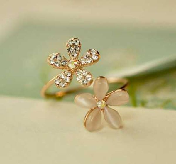 band rings opal double daisy flower adjustable ring cute brand design rhinestone rings for women fine jewelry 2023 new p230411, Silver
band rings opal double daisy flower adjustable ring cute brand design rhinestone rings for women fine jewelry 2023 new p230411, Silver