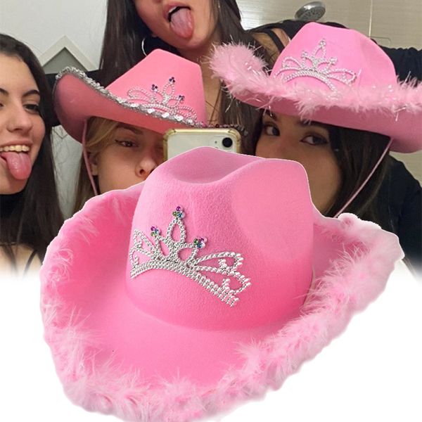 wide brim hats bucket hats western cowboy caps pink cowgirl hat for women girl tiara cowgirl hat holiday costume party hat feather edge fedo, Blue;gray
wide brim hats bucket hats western cowboy caps pink cowgirl hat for women girl tiara cowgirl hat holiday costume party hat feather edge fedo, Blue;gray