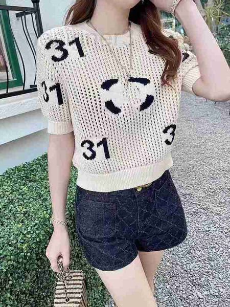 women's sweaters designer 2023 summer new korean slim leisure digital 31 jacquard hollow short sleeve knitted women ekax, White;black
women's sweaters designer 2023 summer new korean slim leisure digital 31 jacquard hollow short sleeve knitted women ekax, White;black