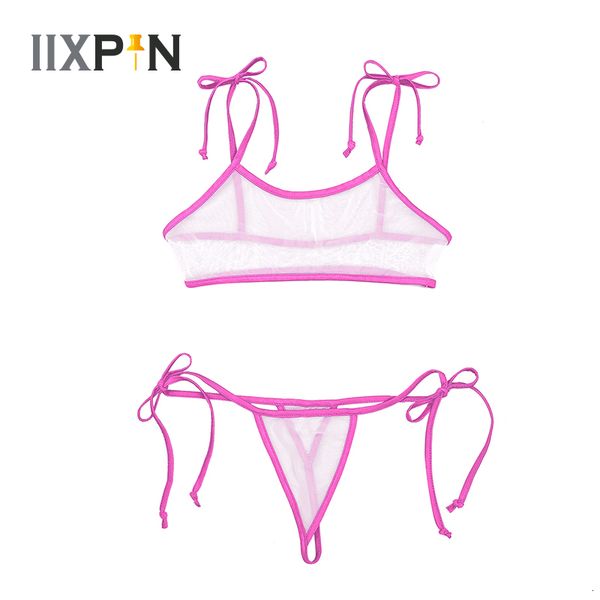 women's swimwear women lingerie set bikini see through sheer mesh swimsuit bathing suit micro bra thongs underwear 230411, White;black
women's swimwear women lingerie set bikini see through sheer mesh swimsuit bathing suit micro bra thongs underwear 230411, White;black