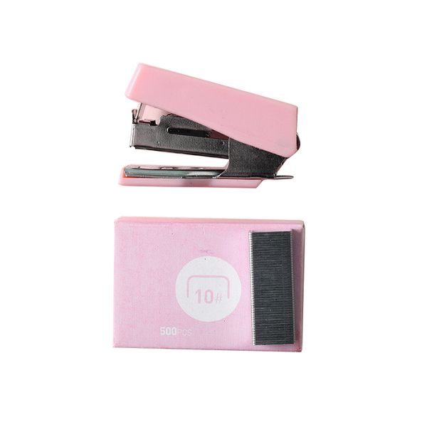 Staplers Mini Morandi color metal stapler set with binding tools stationery office student supplies 1PC 230410