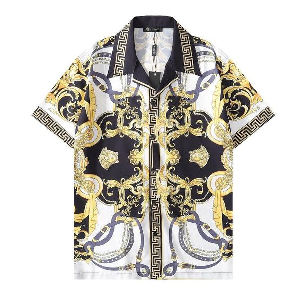 classical men's casual shirts short sleeve palace print man designer shirt women, White;black
classical men's casual shirts short sleeve palace print man designer shirt women, White;black