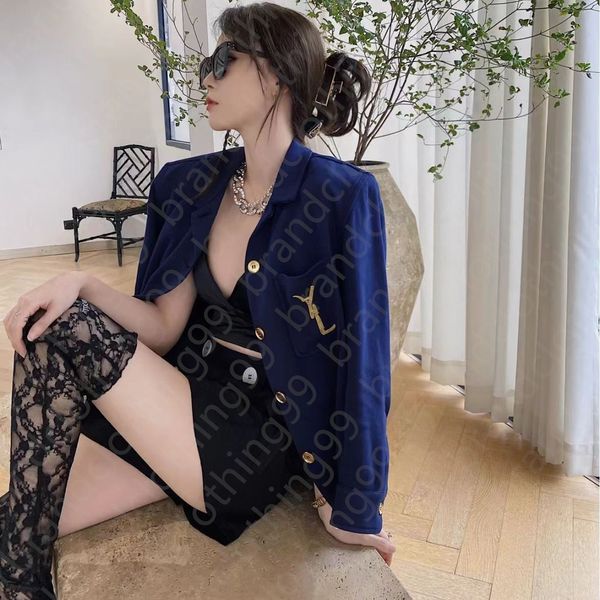 women designer clothes blazers luxury y letter embroidery ladies dark blue suits coat womens stylist clothing jacket, White;black
women designer clothes blazers luxury y letter embroidery ladies dark blue suits coat womens stylist clothing jacket, White;black