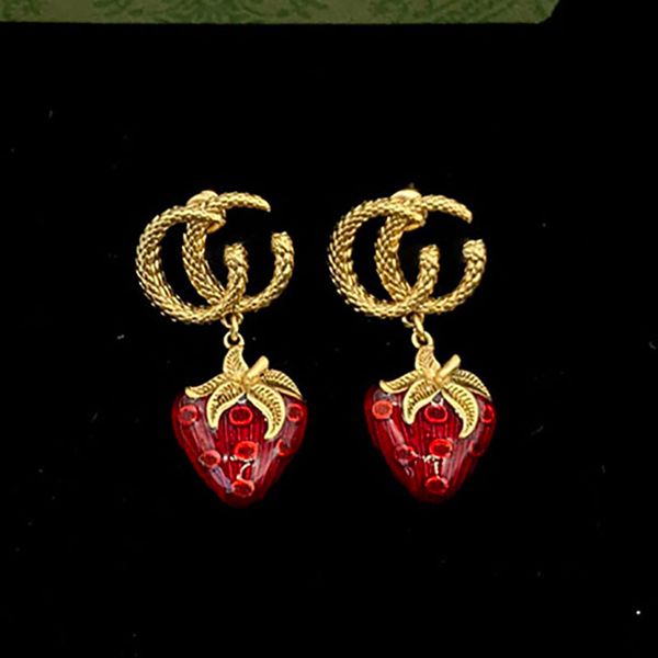 designer stud earrings exquisite strawberry pendant earrings luxury women simple letter style studs fashion versatile, Golden;silver
designer stud earrings exquisite strawberry pendant earrings luxury women simple letter style studs fashion versatile, Golden;silver
