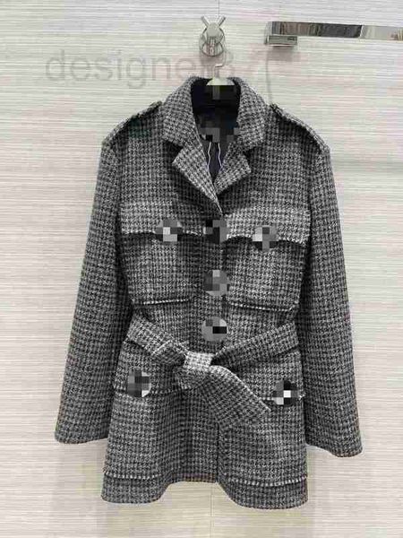 women's jackets designer 2023 spring new temperament knight style workwear seasonal belt mid length polo collar woolen coat hq6j, Black;brown
women's jackets designer 2023 spring new temperament knight style workwear seasonal belt mid length polo collar woolen coat hq6j, Black;brown