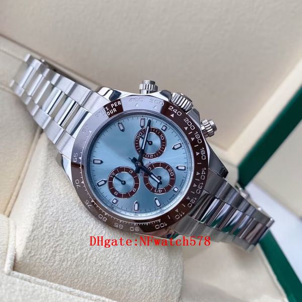 men's 40mm automatic mechanical watch 904l all stainless steel ceramic watch folding buckle waterproof super noctilucent sapphire watch, Slivery;brown
men's 40mm automatic mechanical watch 904l all stainless steel ceramic watch folding buckle waterproof super noctilucent sapphire watch, Slivery;brown