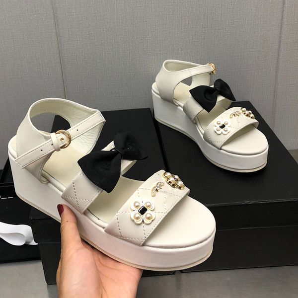 womens wedge heels sandals with bowknot dress shoes faux pearl strass sheepskin adjustable ankle buckle slippers classic khaki ladies quilte, Black
womens wedge heels sandals with bowknot dress shoes faux pearl strass sheepskin adjustable ankle buckle slippers classic khaki ladies quilte, Black