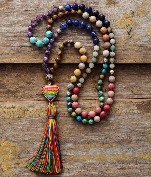 chokers gorgeous natural stones chakra charm triangle pendant tassel necklaces women elegant rosary necklace jewelry gifts wholesale 230410, Golden;silver
chokers gorgeous natural stones chakra charm triangle pendant tassel necklaces women elegant rosary necklace jewelry gifts wholesale 230410, Golden;silver