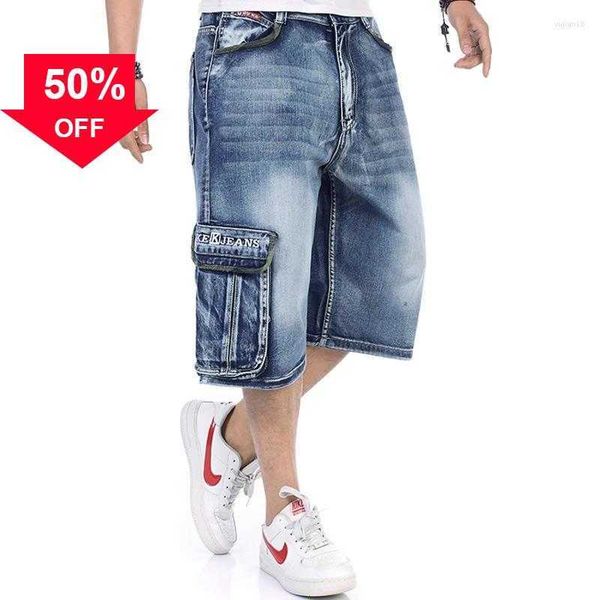 men's shorts summer loose multi pocket denim hip hop wide leg jeans street skateboarding capris plus size 44 46s to 2xl, White;black
men's shorts summer loose multi pocket denim hip hop wide leg jeans street skateboarding capris plus size 44 46s to 2xl, White;black