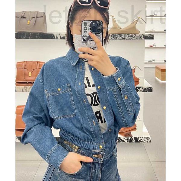 women's jackets designer 2023 early spring new high waist cotton wash denim shirt coat basic short jhwa, Black;brown
women's jackets designer 2023 early spring new high waist cotton wash denim shirt coat basic short jhwa, Black;brown