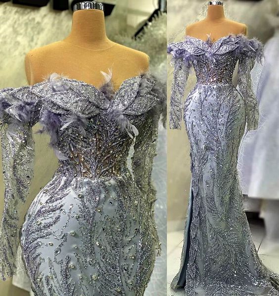 2023 april aso ebi silver mermaid prom dress feather crystals evening formal party second reception birthday engagement gowns dresses robe d, Black
2023 april aso ebi silver mermaid prom dress feather crystals evening formal party second reception birthday engagement gowns dresses robe d, Black