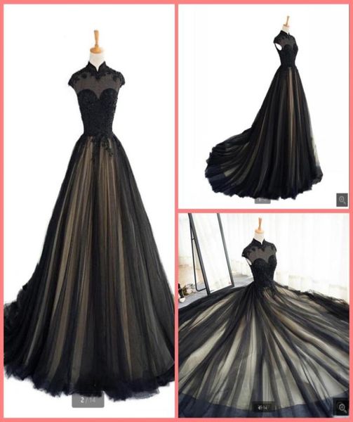 2021 real picture black champagne tulle a line prom dress high neckline cap sleeve modest lace appliques prom gowns beaded muslim 4109269
2021 real picture black champagne tulle a line prom dress high neckline cap sleeve modest lace appliques prom gowns beaded muslim 4109269
