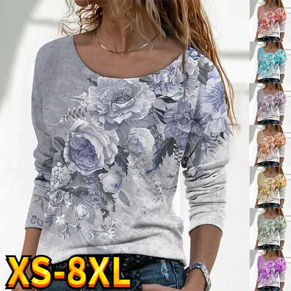 womens tshirt mens tshirts womens tshirt flower leisure weekend flower painting tshirt long sleeve printed round neck basic xs8xl 230410, White 
womens tshirt mens tshirts womens tshirt flower leisure weekend flower painting tshirt long sleeve printed round neck basic xs8xl 230410, White