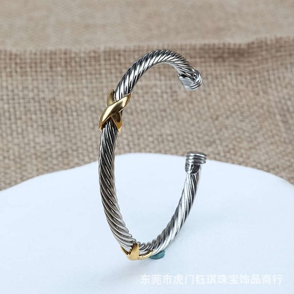 

Classic Designer DY Bracelet Jewelry Luxury Fashion jewelry 5MM bracelet popular twisted double X opening DY Jewelry Christmas gift necklaces for men and women