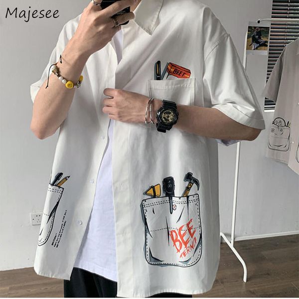 men's casual shirts short sleeve shirts men fashion simple hand printed graffiti casual designer loose pockets cargo outerwear handsome, White;black
men's casual shirts short sleeve shirts men fashion simple hand printed graffiti casual designer loose pockets cargo outerwear handsome, White;black