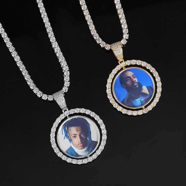 rotatable p necklace custom double sides memory pictures personalized family friends gift luxury tennis chain, Silver
rotatable p necklace custom double sides memory pictures personalized family friends gift luxury tennis chain, Silver
