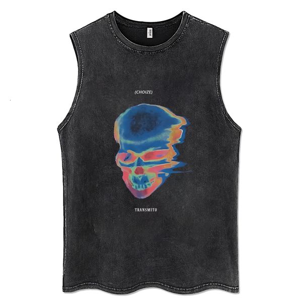 men' tank neon skull distressed washed tank y2k clothes men women oversized vest anime girls sleeveless tshirt casual summer dress 2, White;black
men' tank neon skull distressed washed tank y2k clothes men women oversized vest anime girls sleeveless tshirt casual summer dress 2, White;black