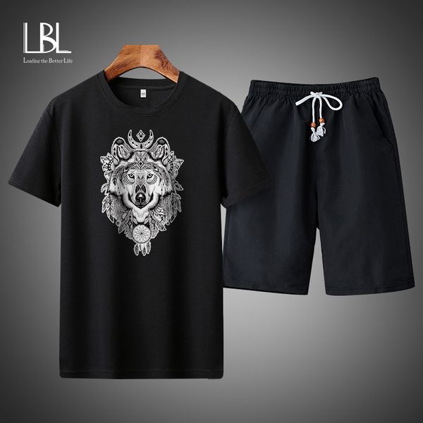 men's tracksuits 2023 fashion sets summer tracksuit print wolf t shirts sport shorts suit casual clothing s joggers 230411, Gray
men's tracksuits 2023 fashion sets summer tracksuit print wolf t shirts sport shorts suit casual clothing s joggers 230411, Gray