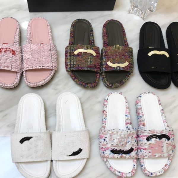 multicolors tweed lambskin slippers stylist thick bottom women sandals dad mules paris fashion platform slides slip on logo espadrille brand, Black
multicolors tweed lambskin slippers stylist thick bottom women sandals dad mules paris fashion platform slides slip on logo espadrille brand, Black