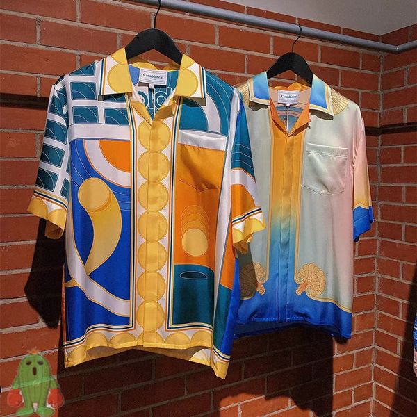 men's casual shirts hiphop street casablanca shirts 100% silk table tennis print short sleeve shirts 230410, White;black
men's casual shirts hiphop street casablanca shirts 100% silk table tennis print short sleeve shirts 230410, White;black
