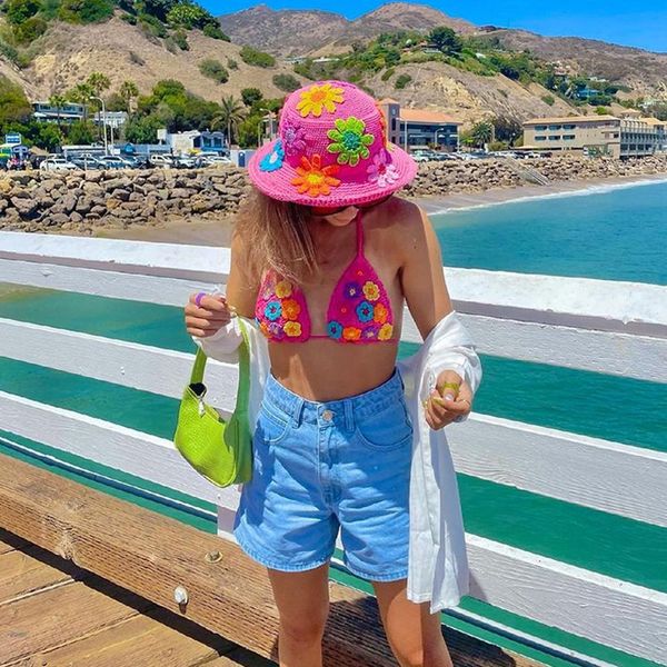 stingy brim hats ladies knitted fisherman hat women creative flower pattern wide brim outdoor sun protection bucket cap po props 230411, Blue;gray
stingy brim hats ladies knitted fisherman hat women creative flower pattern wide brim outdoor sun protection bucket cap po props 230411, Blue;gray
