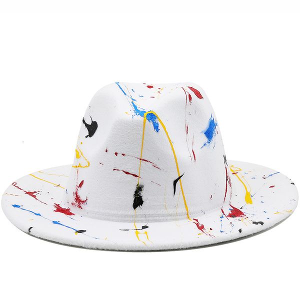 wide brim hats bucket hats wool women men graffiti fedora hat for winter autumn elegant lady gangster trilby felt homburg church jazz hat 55, Blue;gray
wide brim hats bucket hats wool women men graffiti fedora hat for winter autumn elegant lady gangster trilby felt homburg church jazz hat 55, Blue;gray