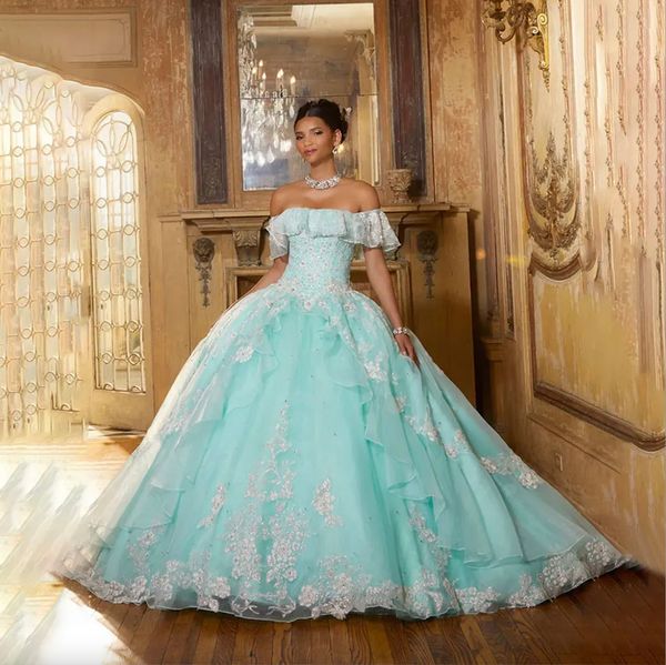 sweety boat neck off shoulder quinceanera dresses ruffles tiered ball gown prom gowns beaded vestidos de 15 anos, Blue;red
sweety boat neck off shoulder quinceanera dresses ruffles tiered ball gown prom gowns beaded vestidos de 15 anos, Blue;red