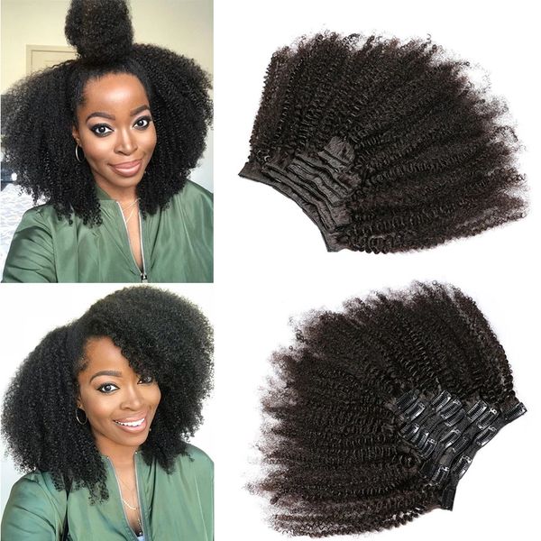human hair clip in extension afro kinky curly brazilian remy human hair natural color 8 pieces/sets full head extension for women, Black;brown
human hair clip in extension afro kinky curly brazilian remy human hair natural color 8 pieces/sets full head extension for women, Black;brown