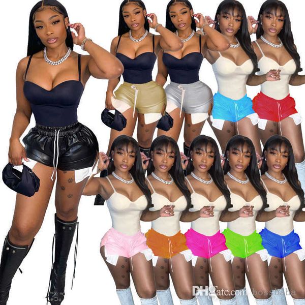 designer clothing women pu shorts new slim lace up deep pocket contrast split leather short pants clubwear, White;black
designer clothing women pu shorts new slim lace up deep pocket contrast split leather short pants clubwear, White;black
