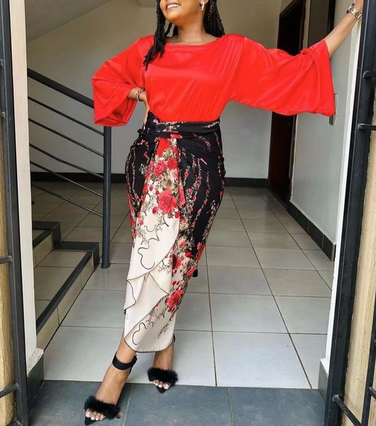 two piece dress summer fashion elegant set african women casual loose flare sleeve print skirt 230410, White
two piece dress summer fashion elegant set african women casual loose flare sleeve print skirt 230410, White