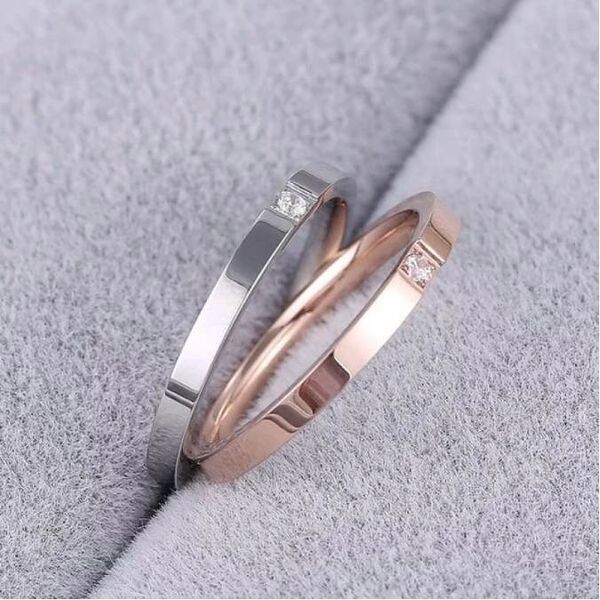 concise zircon wedding stainless steel material rose gold steel color ring never fade jewelry, Golden;silver
concise zircon wedding stainless steel material rose gold steel color ring never fade jewelry, Golden;silver
