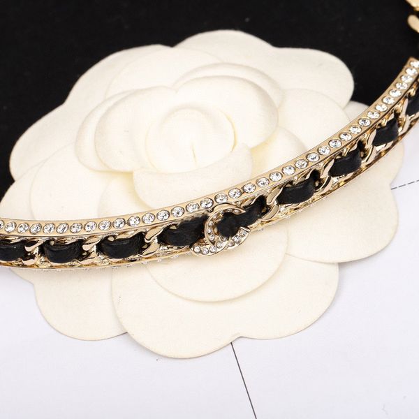 luxury quality charm pendant necklace with diamond and black genuine leather choker have box stamp ps7817a, Golden
luxury quality charm pendant necklace with diamond and black genuine leather choker have box stamp ps7817a, Golden