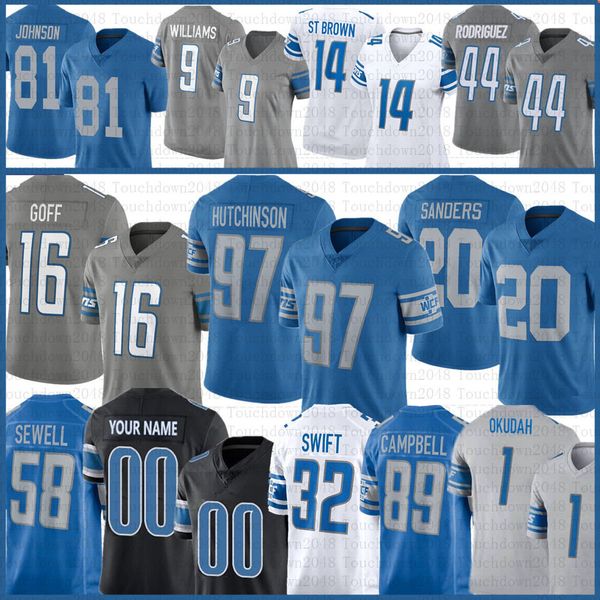 jameson williams 97 aidan hutchinson custom football jersey amon-ra st. brown barry sanders malcolm rodriguez dandre swift jared goff penei, Black;red
jameson williams 97 aidan hutchinson custom football jersey amon-ra st. brown barry sanders malcolm rodriguez dandre swift jared goff penei, Black;red