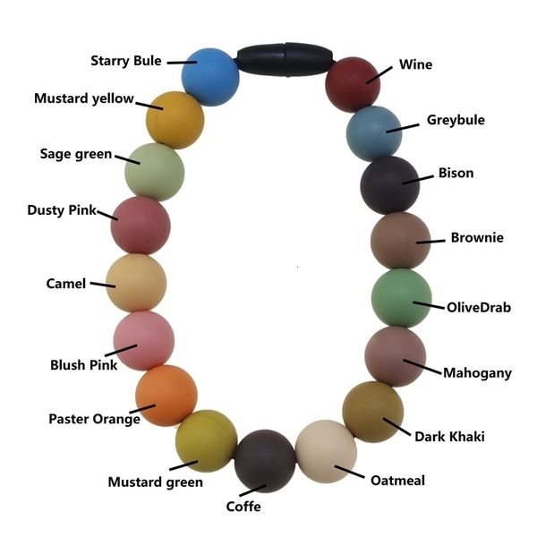 other 50pcs 15mm silicone beads mustard camel colors safe teether round baby teething balls diy chewable necklace colorful for infant 230410
other 50pcs 15mm silicone beads mustard camel colors safe teether round baby teething balls diy chewable necklace colorful for infant 230410