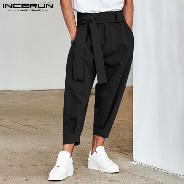 men's pants men pants solid color joggers 2023 baggy lace up fashion casual trousers men streetwear leisure pantn with belt 5xl 7 w0411, Black
men's pants men pants solid color joggers 2023 baggy lace up fashion casual trousers men streetwear leisure pantn with belt 5xl 7 w0411, Black