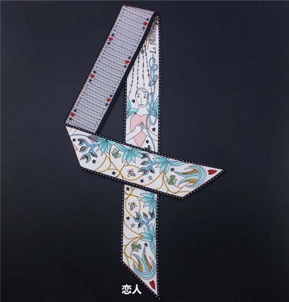tarot series double double printed twill binding bag handle silk scarf slender ribbon scarf woman6544612, Blue;gray
tarot series double double printed twill binding bag handle silk scarf slender ribbon scarf woman6544612, Blue;gray