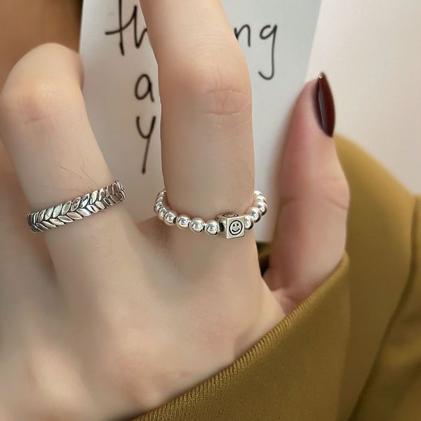 couple rings smiling face stretch bead mimosa pudica leaves geometric jewelry restoring ancient ways stud rings friendship rings couple ring, Silver
couple rings smiling face stretch bead mimosa pudica leaves geometric jewelry restoring ancient ways stud rings friendship rings couple ring, Silver