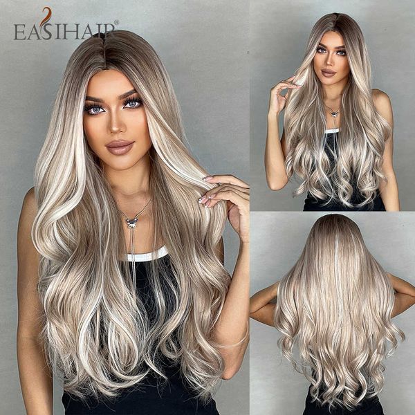 synthetic wigs easihair long blonde synthetic wigs with platinum highlight natural wave hair for women middle part cosplay wig heat resistan, Black
synthetic wigs easihair long blonde synthetic wigs with platinum highlight natural wave hair for women middle part cosplay wig heat resistan, Black
