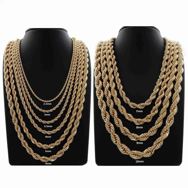 wholesale twisted rope chain 2mm 3mm 5mm 6mm 8mm 10mm gold plated stainless steel hip hop necklace jewelry, Silver
wholesale twisted rope chain 2mm 3mm 5mm 6mm 8mm 10mm gold plated stainless steel hip hop necklace jewelry, Silver