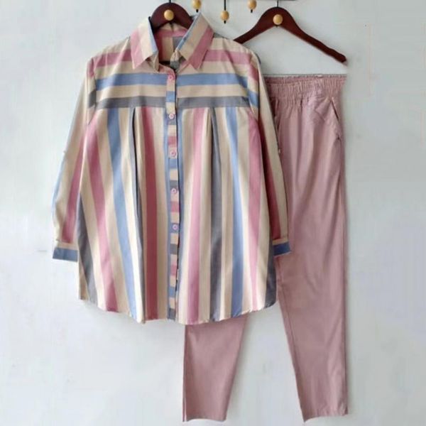 women's tracksuits 2pcs set clothing outfit lapel long sleeve single breasted mid rise pockets casual striped print shirt pants set 230, Gray
women's tracksuits 2pcs set clothing outfit lapel long sleeve single breasted mid rise pockets casual striped print shirt pants set 230, Gray