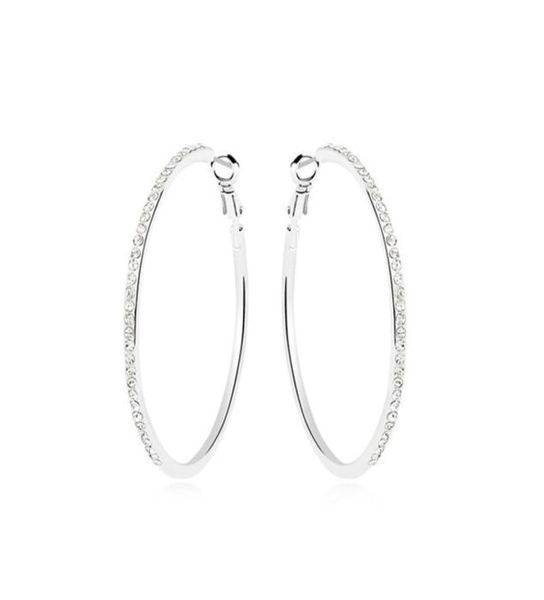 new simple design austrian crystal rhodium plated big hoop earrings for women bridal wedding party bijoux accessories bijoux 4207721, Golden;silver
new simple design austrian crystal rhodium plated big hoop earrings for women bridal wedding party bijoux accessories bijoux 4207721, Golden;silver