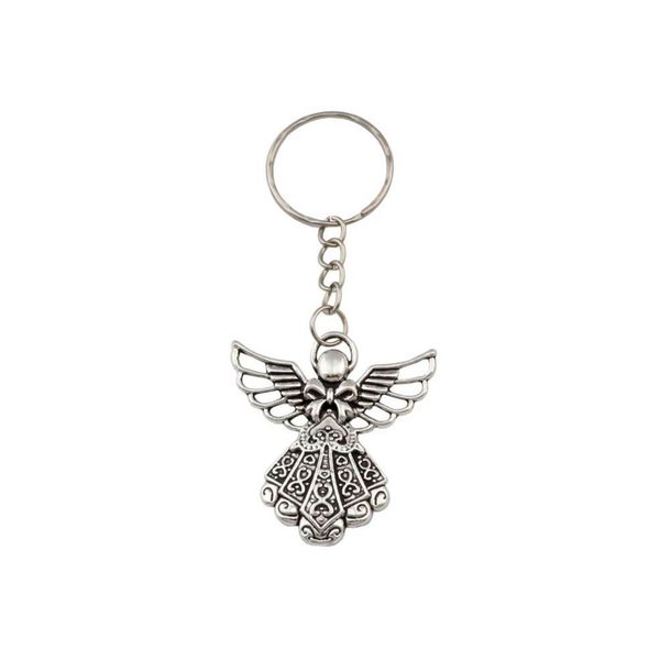30pcs antique silver alloy angel band chain key ring travel protection diy jewelry234k
30pcs antique silver alloy angel band chain key ring travel protection diy jewelry234k