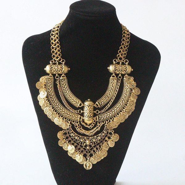 chokers large collar statement gypsy necklace woman bohemian ethnic maxi choker necklace femme vintage layered power necklace for women 2304, Golden;silver
chokers large collar statement gypsy necklace woman bohemian ethnic maxi choker necklace femme vintage layered power necklace for women 2304, Golden;silver