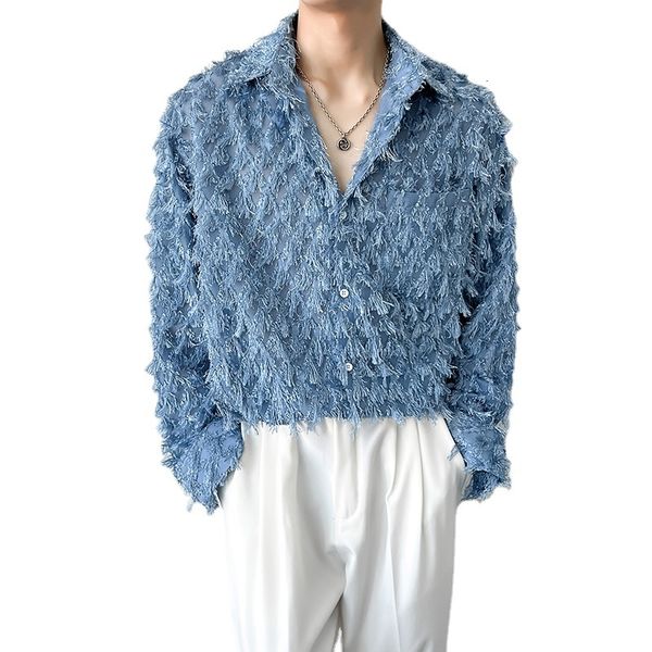 men s casual shirts men 3d fabric tassel long sleeve loose vintage fashion party dress up shirt male korean streetwear net celebrity 230410, White;black
men s casual shirts men 3d fabric tassel long sleeve loose vintage fashion party dress up shirt male korean streetwear net celebrity 230410, White;black