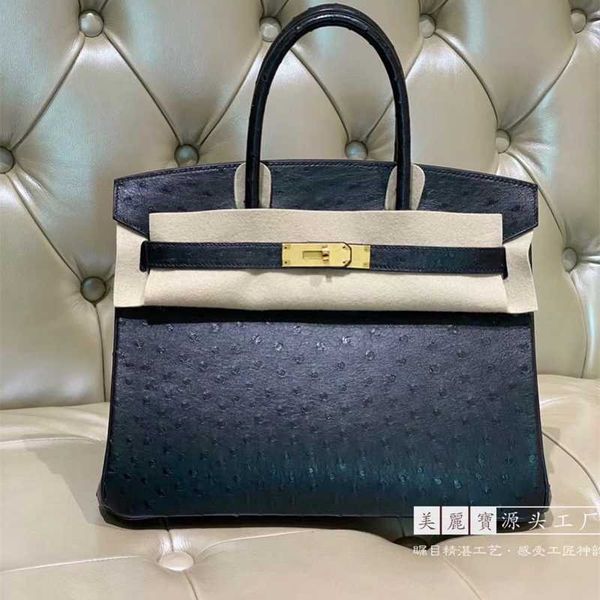 family h bag leather birkins tote designer handmade genuine ostrich skin 30cm female handheld big black original logo
family h bag leather birkins tote designer handmade genuine ostrich skin 30cm female handheld big black original logo