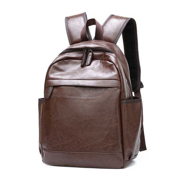 men's backpack, soft pu leather student backpack, large capacity backpack, leisure travel backpack 230411
men's backpack, soft pu leather student backpack, large capacity backpack, leisure travel backpack 230411